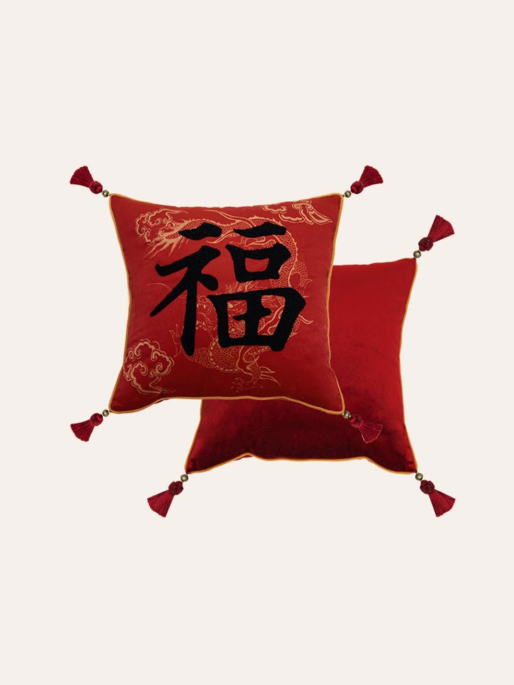 Crimson Phoenix Pillow Cover