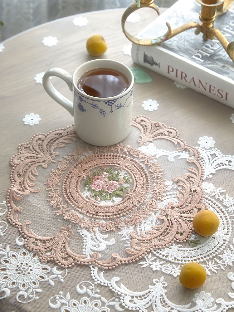 Embroidery Rose Placemat