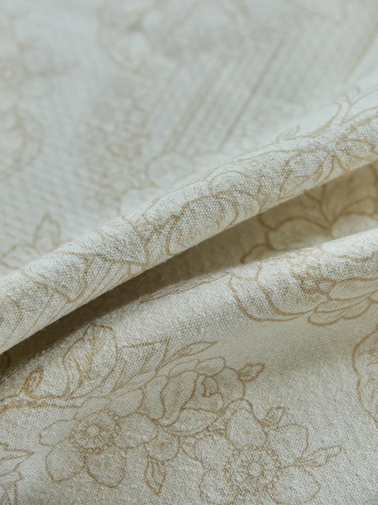 Irregular Beige Floral Sofa Cover