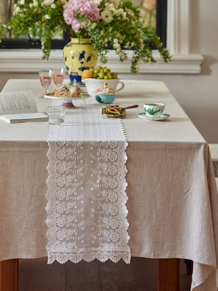 Lace Floral Table Runner