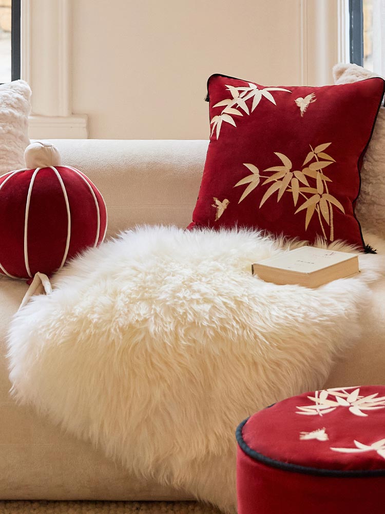 Plush Wool Sofa Cover