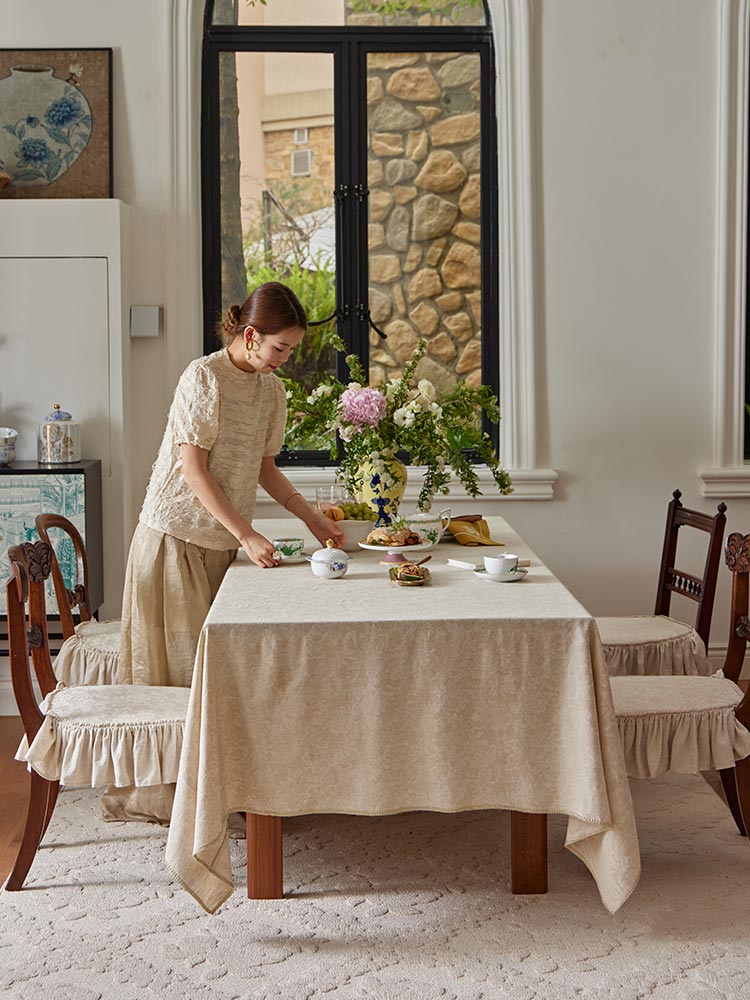Muted Floral Tablecloth