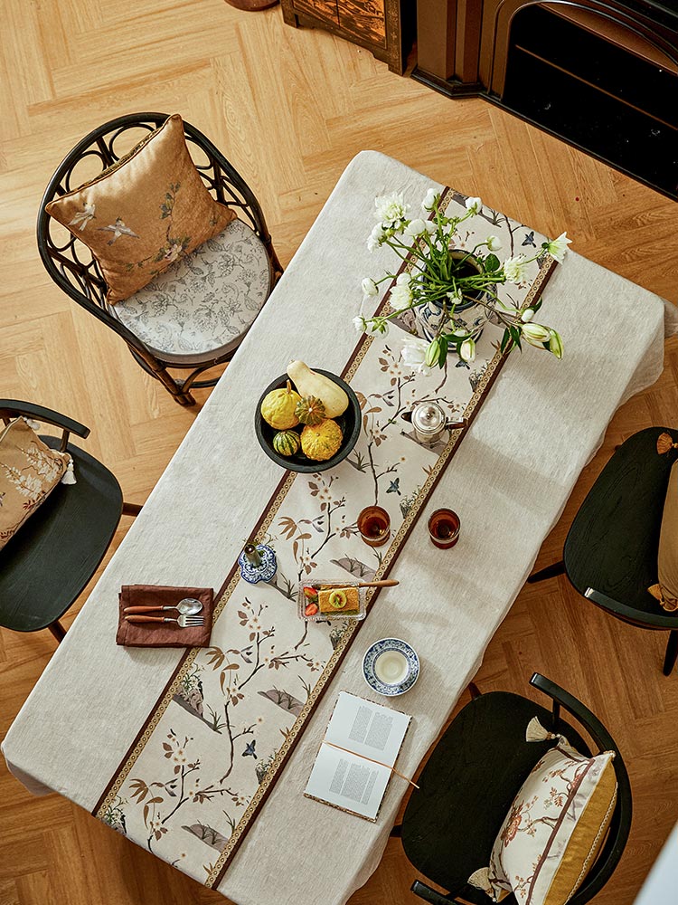 Oriental Bird Table Runner