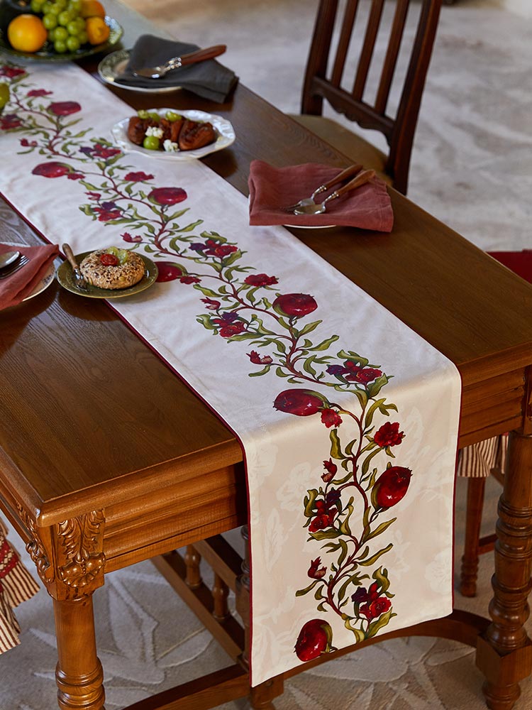 Pomegranate Blossom Table Runner