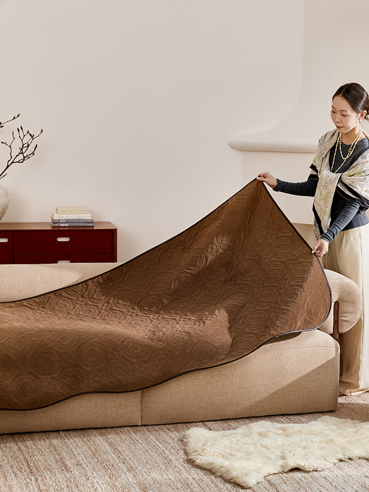 Brocade Floral Sofa Cover