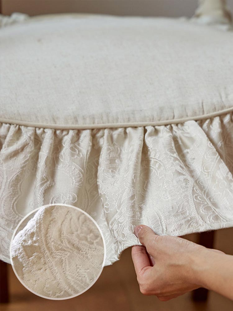 Ruffle Grace Chair Seat Cushion