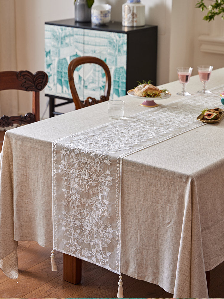 White Lace Table Runner