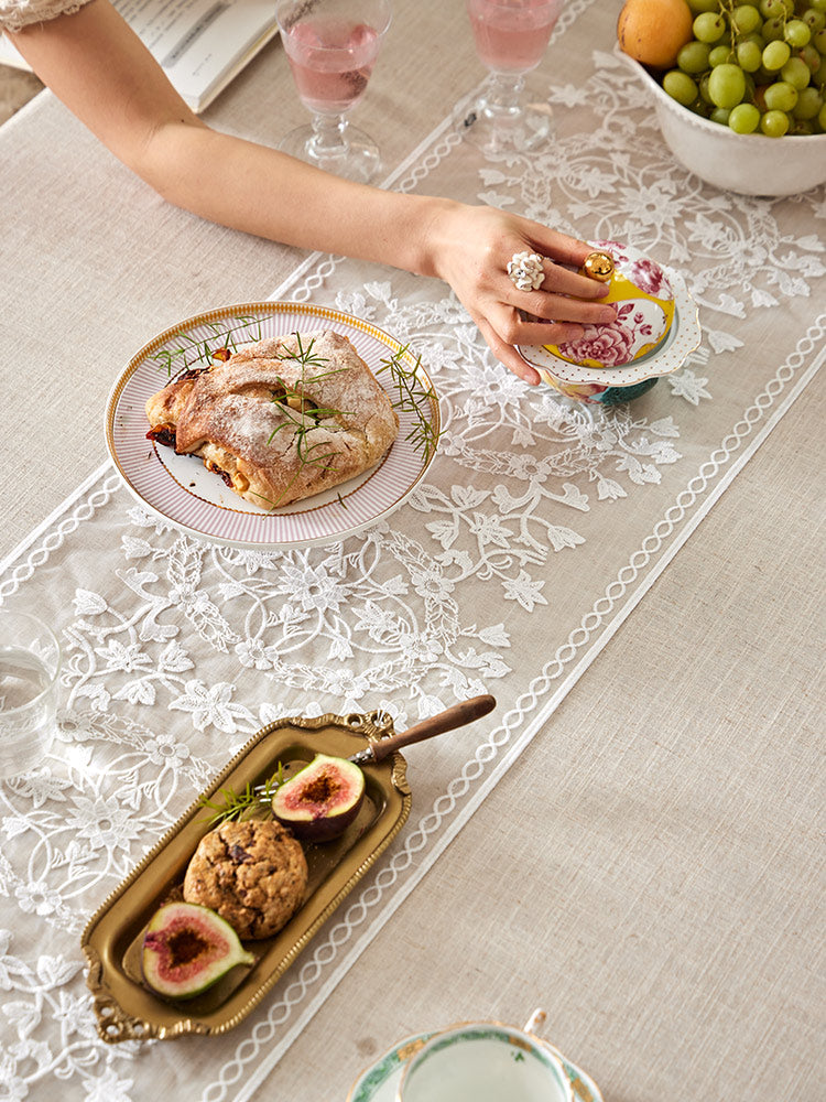White Lace Table Runner