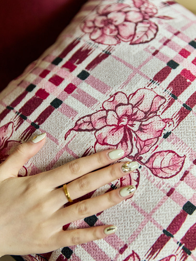 Camellia Blossom Throw Pillow Cover