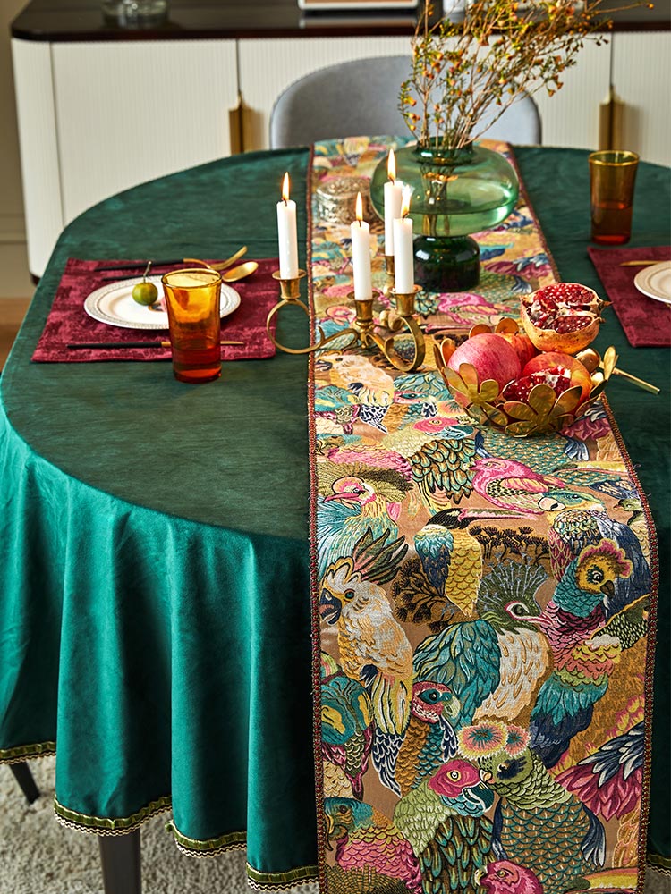 Parrot Jacquard Table Runner