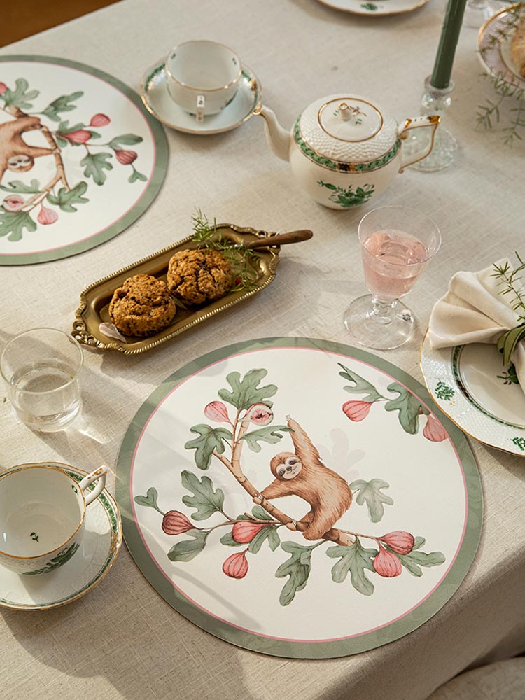 Set of 2 Lazy Sloth Placemat