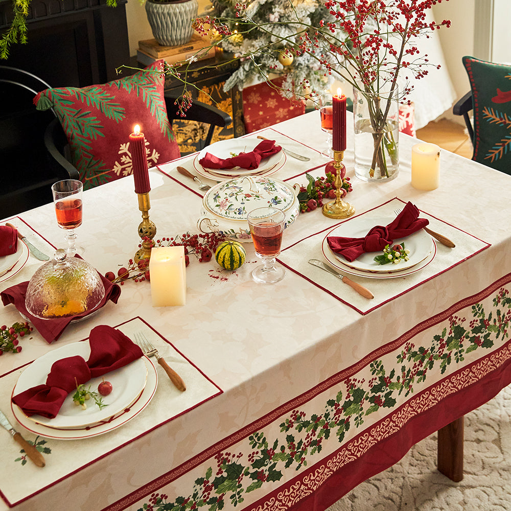 Scarlett Red Christmas Decor Napkin
