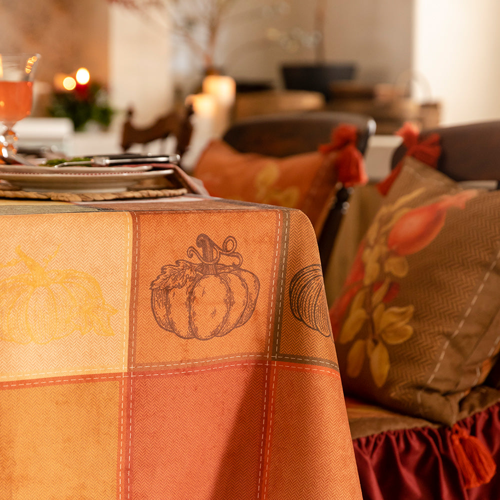 Harper Thanksgiving Halloween Pumpkin Custom Tablecloth