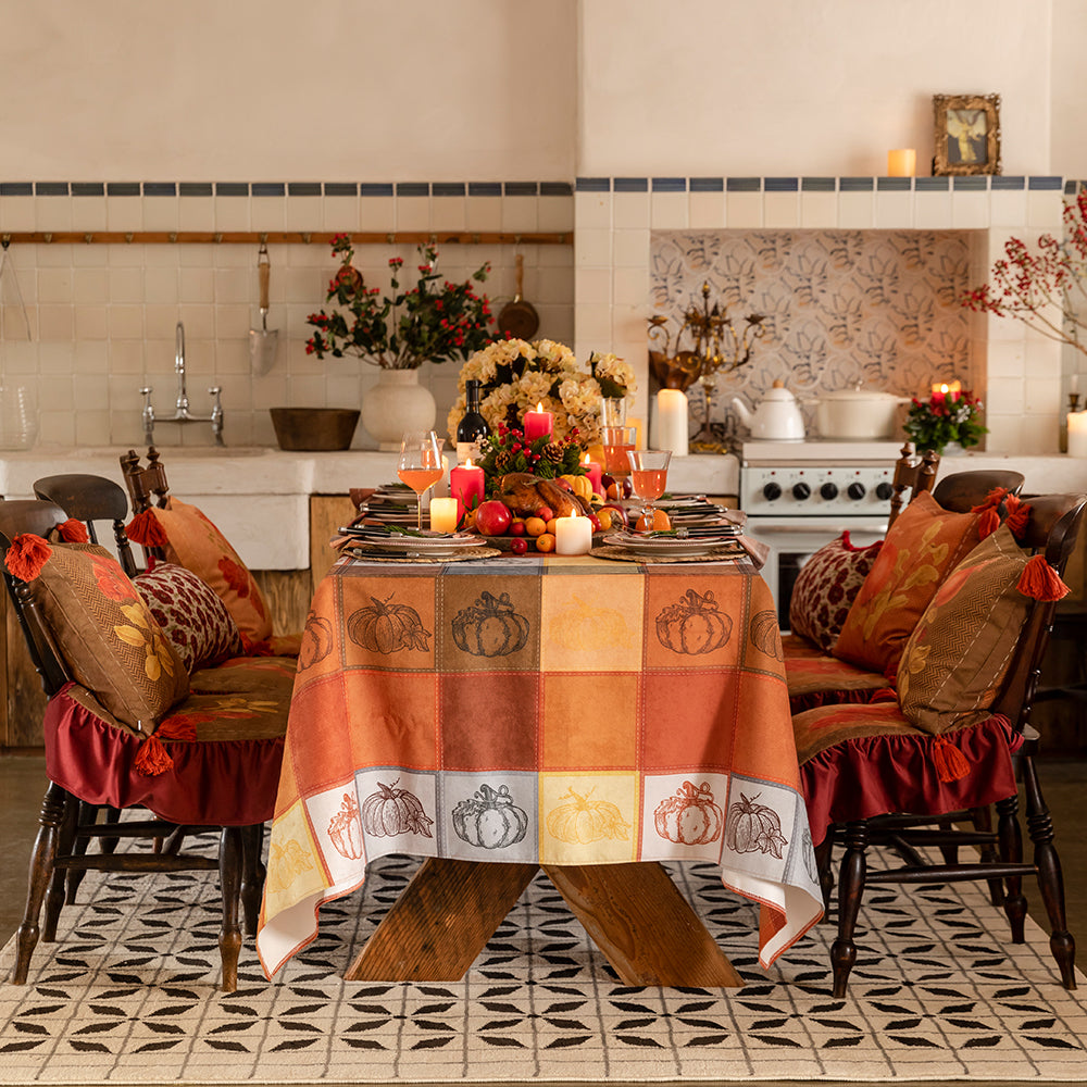 Harper Thanksgiving Halloween Pumpkin Custom Tablecloth