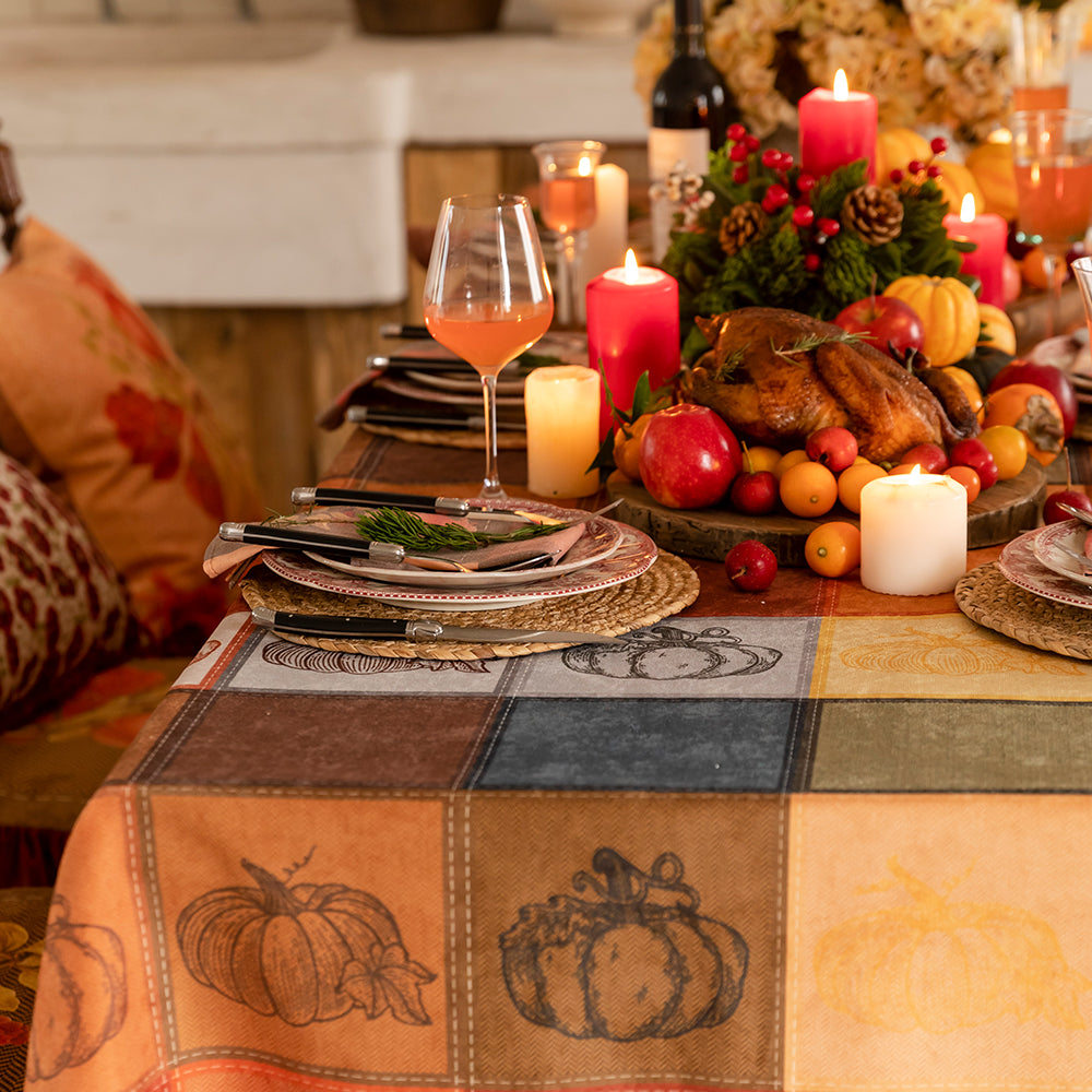 Harper Thanksgiving Halloween Pumpkin Custom Tablecloth
