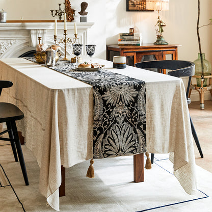 Isadora Forest Deer Black Table Runner