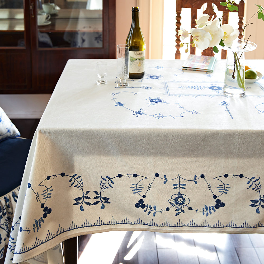 Annette Oriental Waterproof Print Tablecloth