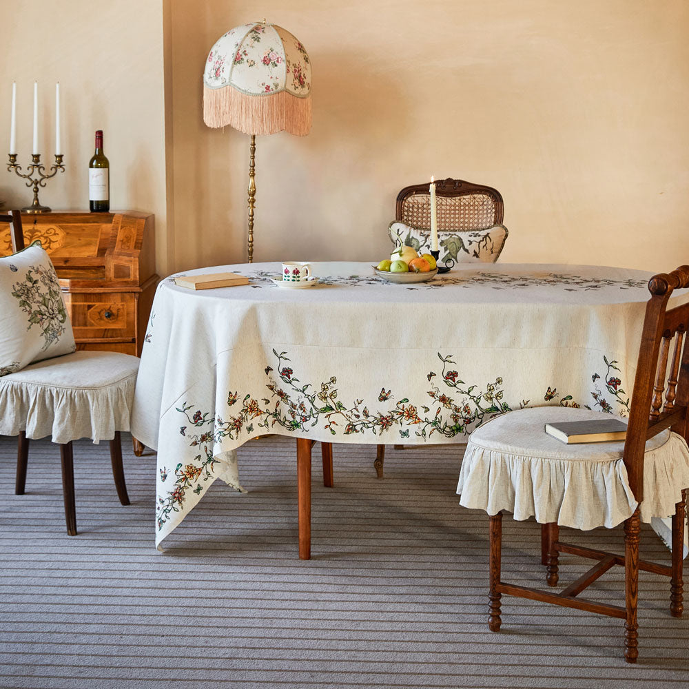 Marguerite French Pastoral Waterproof Linen Tablecloth