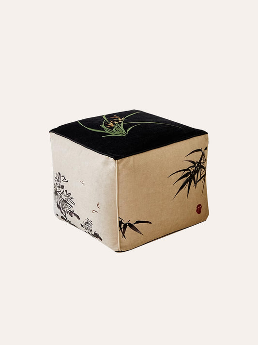 Bamboo Harmony Pouf Cover