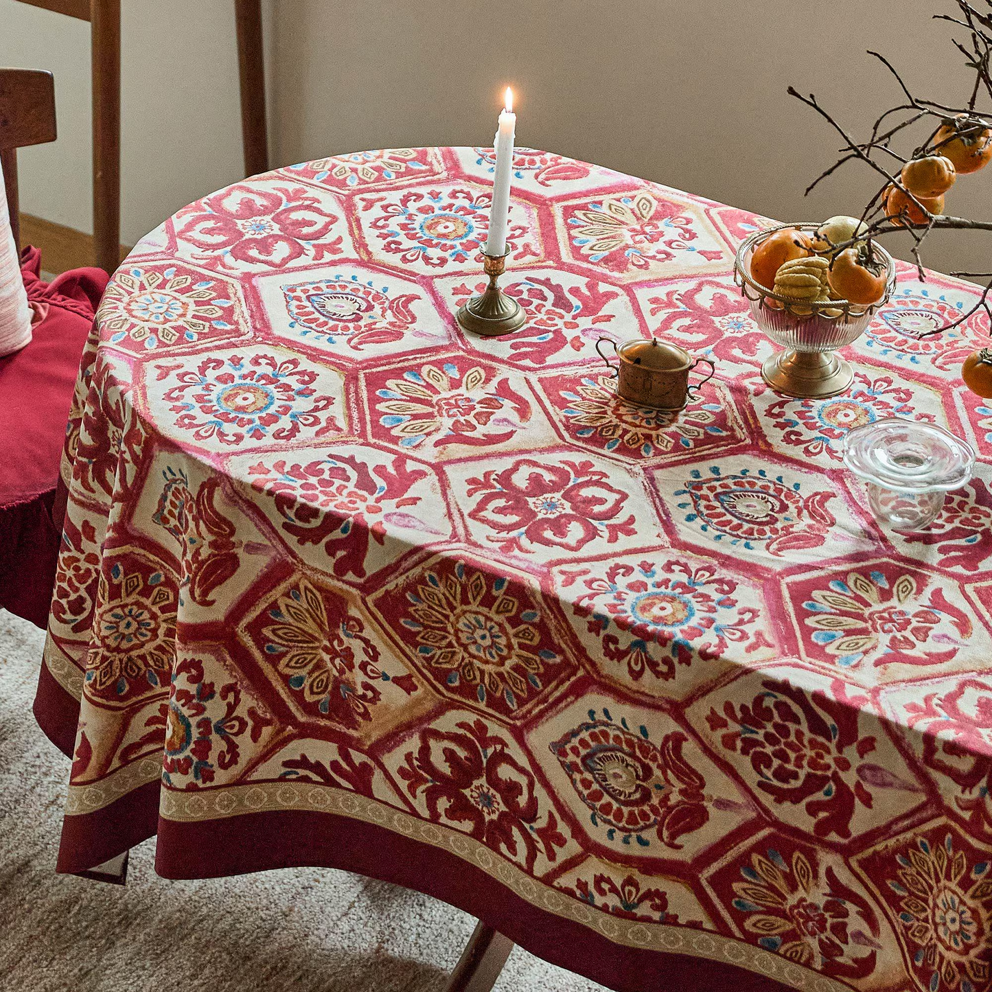 Cassius Regal Medallion Bohemian Tablecloth