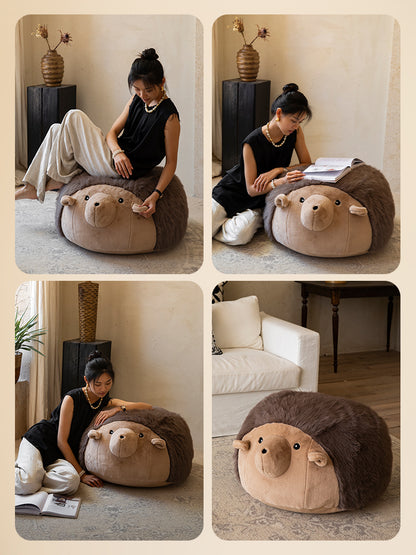 Hedgehog Plush Pouf Cover