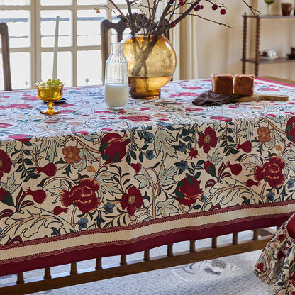 Amélie Custom Floral Print Tablecloth