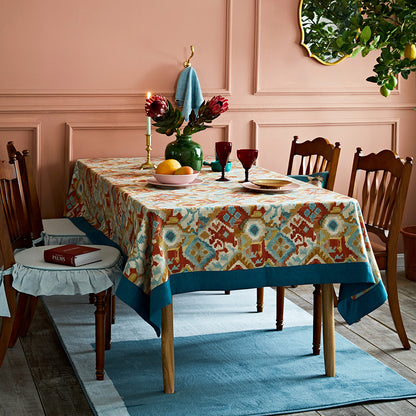 Kaleido Retro Waterproof Linen Tablecloth