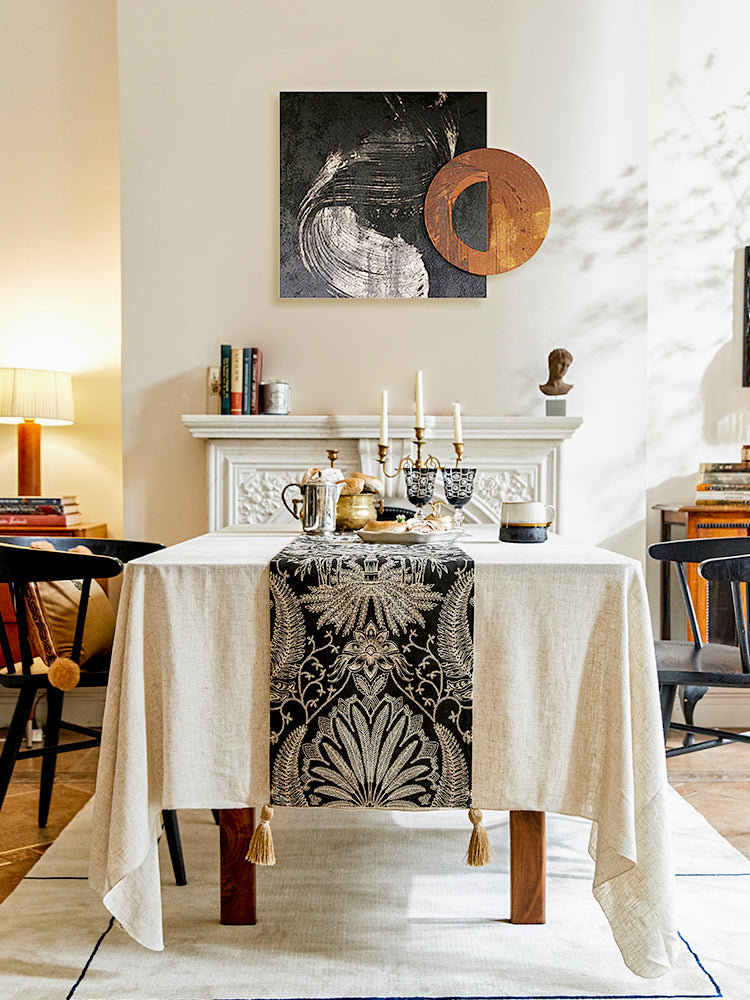 Black Fern Table Runner
