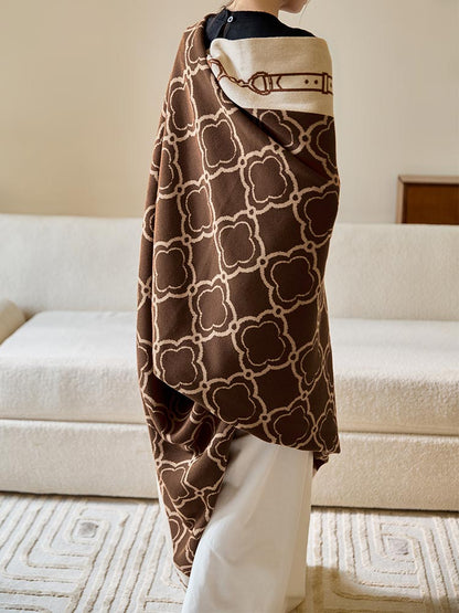 Brown Knit Cotton Blanket