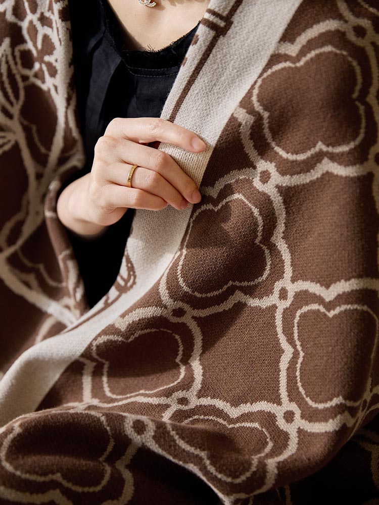 Brown Knit Cotton Blanket