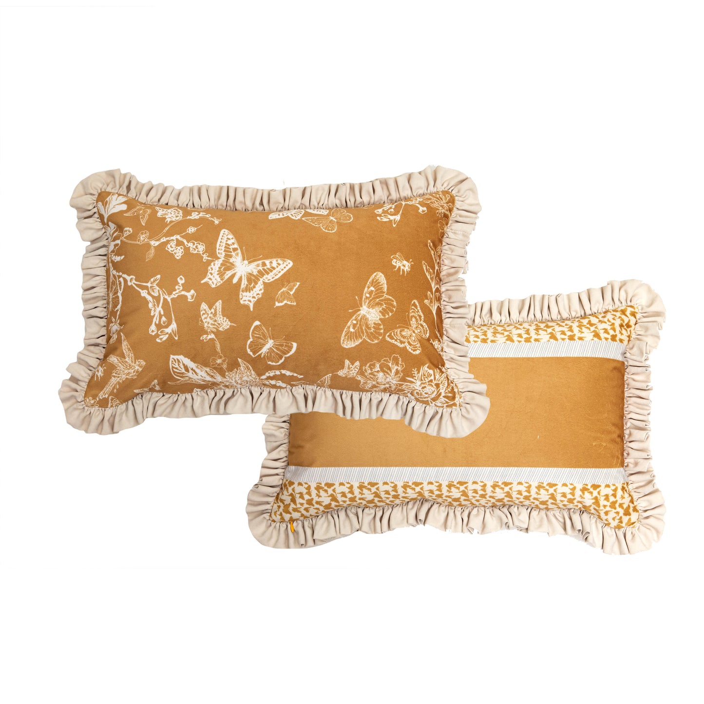 Sienna Butterfly Yellow Throw Pillow Cover