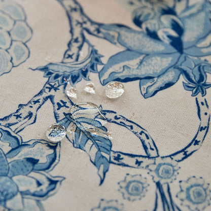 Celestia Blue Floral Elegant Tablecloth