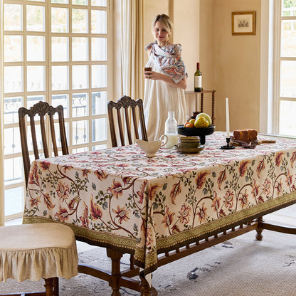 Clara French Autumn Floral Waterproof Tablecloth