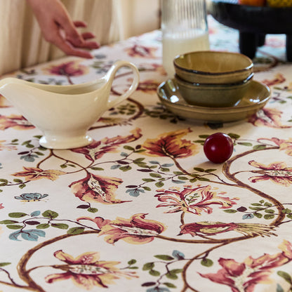 Clara French Autumn Floral Waterproof Tablecloth