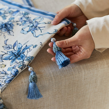 Classic Chinoiserie Chic Floral Table Runner