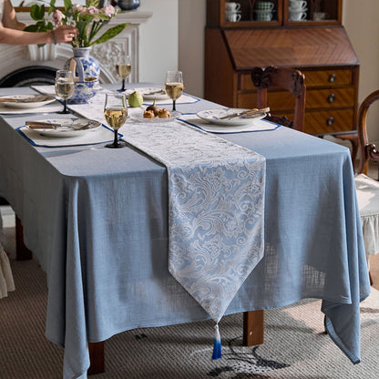 Celeste Table Runner in Soothing Blue