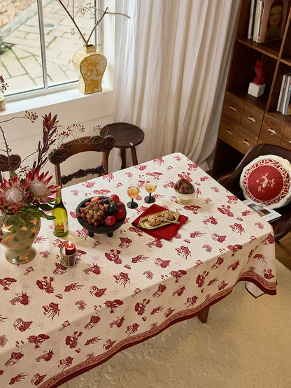 Auspicious Koi Lotus Tablecloth