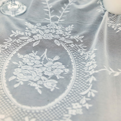 Arabella Graceful Lace Ruffled Wedding Tablecloth