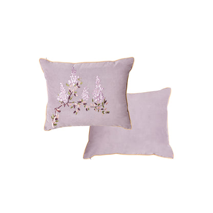 Wisteria Embroidery Wisteria Velvet Pillow Cover