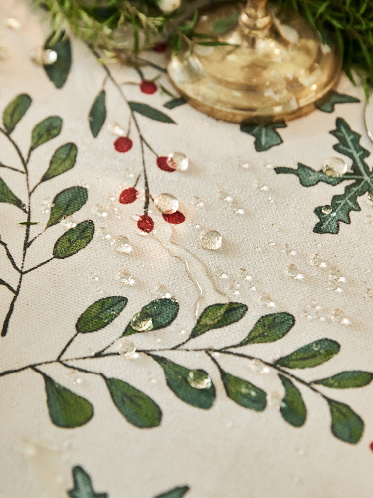 Evergreen Textured Tablecloth