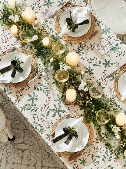 Evergreen Textured Tablecloth