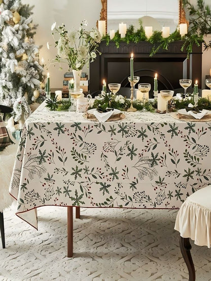 Evergreen Textured Tablecloth