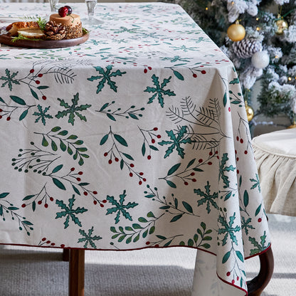 Everly Custom Size Holly Print Tablecloth