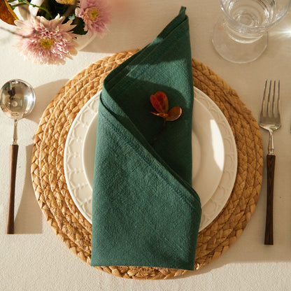 Hazel Forest Green Premium Linen Napkin