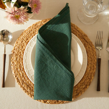 Hazel Forest Green Premium Linen Napkin