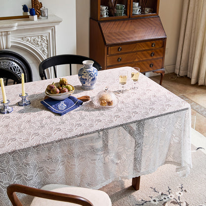 Seraphine French Lace Floral Hollow Tablecloth