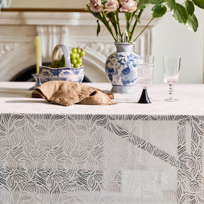 Seraphine French Lace Floral Hollow Tablecloth