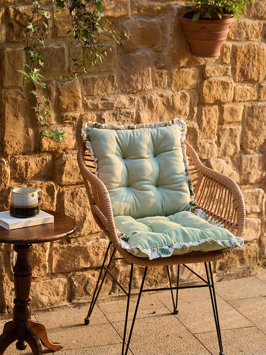 Green Bloom Chair Seat Cushion