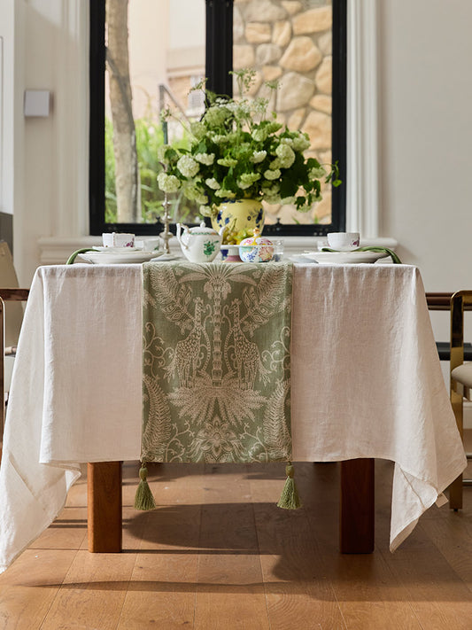Green Giraffe Table Runner