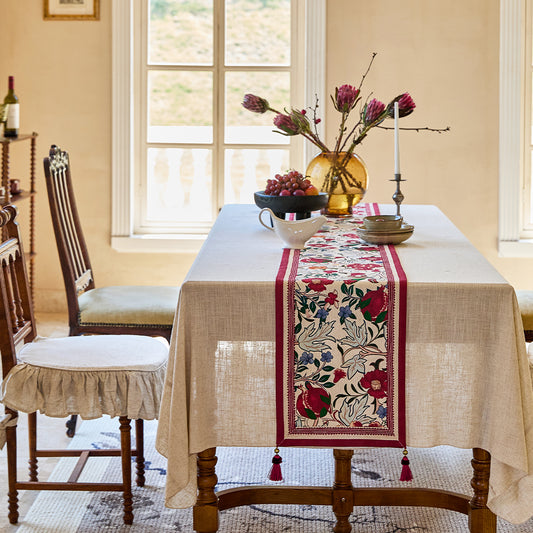 Guava Warm Tone Printed Table Runner